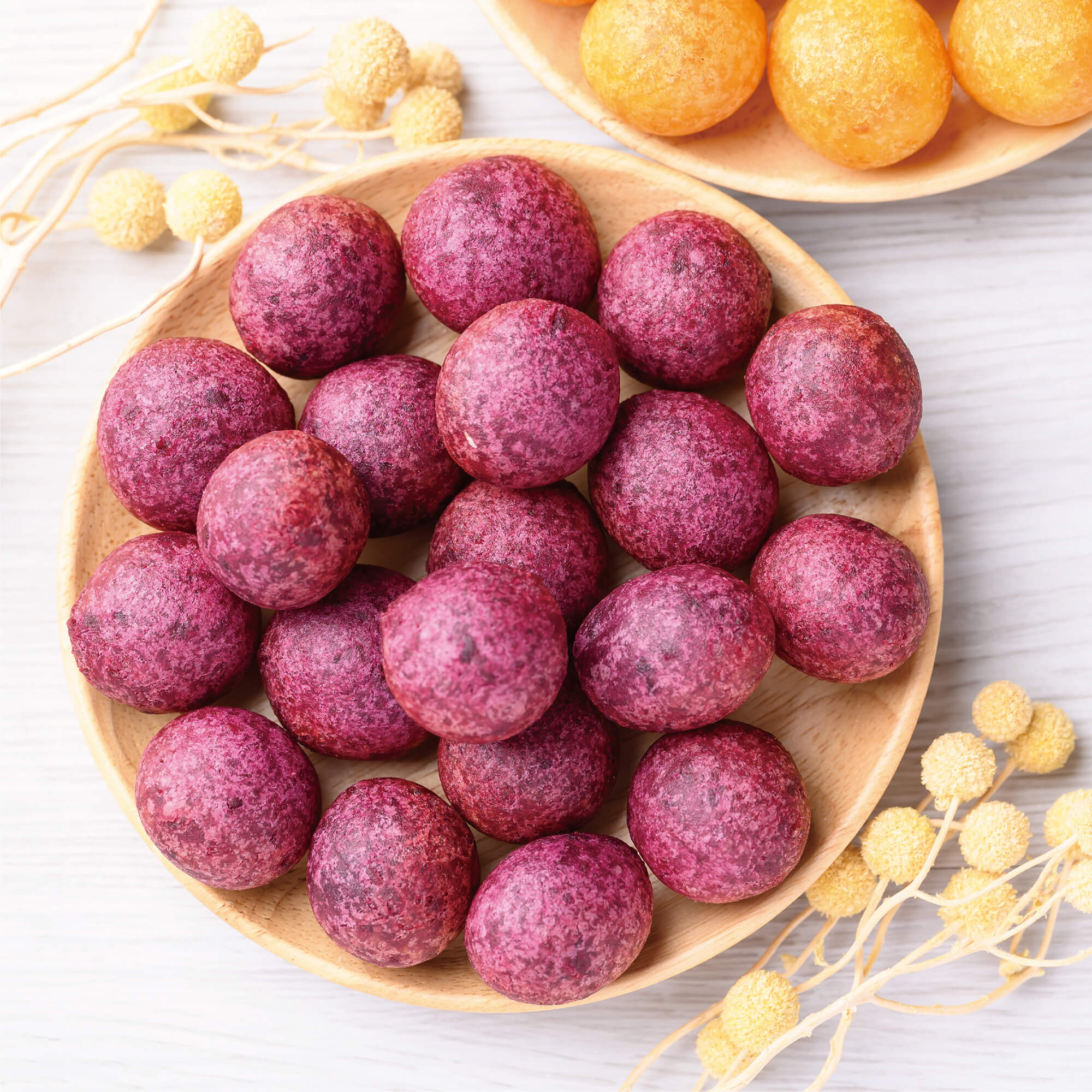 Fried Purple Sweet Potato Balls